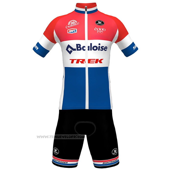 2024 Maillot Cyclisme Baloise Trek Rouge Blanc Bleu Manches Courtes Et Cuissard